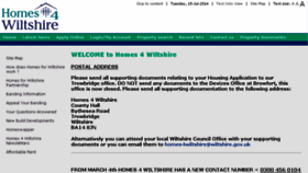 What Homes4wiltshire.co.uk website looked like in 2014 (9 years ago)