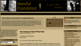 What Hopeful.ws website looked like in 2014 (9 years ago)