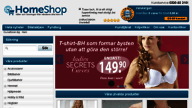 What Homeshop.se website looked like in 2014 (9 years ago)
