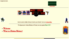 What Hiddenmickeys.org website looked like in 2014 (9 years ago)