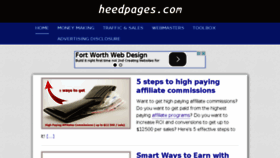 What Heedpages.com website looked like in 2014 (9 years ago)