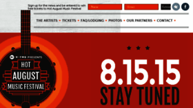 What Hotaugustmusicfestival.com website looked like in 2014 (9 years ago)