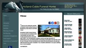 What Hollandcoblefuneralhomes.com website looked like in 2014 (9 years ago)