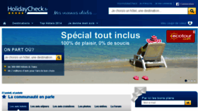 What Holidaycheck.fr website looked like in 2014 (9 years ago)