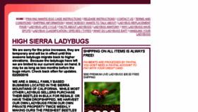 What Highsierraladybugs.com website looked like in 2015 (9 years ago)