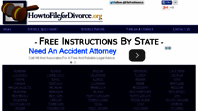 What Howtofilefordivorce.org website looked like in 2015 (9 years ago)