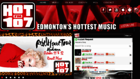 What Hot107.ca website looked like in 2015 (9 years ago)