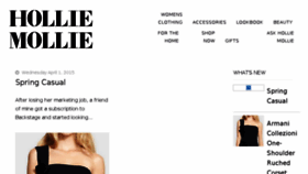 What Holliemollie.com website looked like in 2015 (8 years ago)