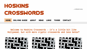 What Hoskinscrosswords.com website looked like in 2015 (8 years ago)
