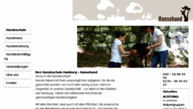 What Hansehund.de website looked like in 2015 (8 years ago)