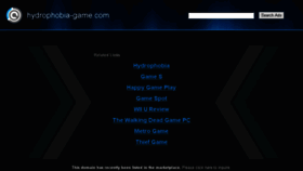 What Hydrophobia-game.com website looked like in 2015 (8 years ago)