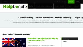 What Helpdonate.org website looked like in 2015 (8 years ago)