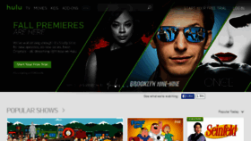 What Hulu.tv website looked like in 2015 (8 years ago)