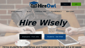 What Hireowl.com website looked like in 2015 (8 years ago)