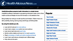 What Healthaliciousness.com website looked like in 2015 (8 years ago)