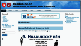 What Hradubice.cz website looked like in 2015 (8 years ago)