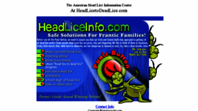 What Headlicetodeadlice.com website looked like in 2015 (8 years ago)