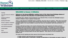 What Homes4wiltshire.co.uk website looked like in 2015 (8 years ago)