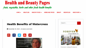 What Healthandbeautypages.com website looked like in 2015 (8 years ago)