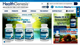 What Healthgenesis.com website looked like in 2015 (8 years ago)