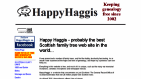 What Happyhaggis.co.uk website looked like in 2015 (8 years ago)