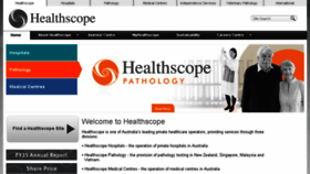 What Healthscope.com.au website looked like in 2016 (8 years ago)
