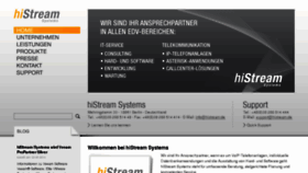 What Histream.de website looked like in 2016 (8 years ago)