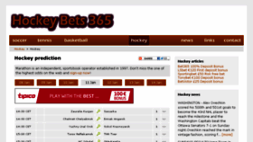 What Hockeybets365.com website looked like in 2016 (8 years ago)