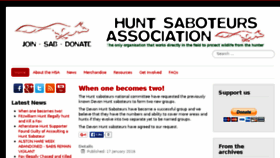 What Huntsabs.org.uk website looked like in 2016 (8 years ago)