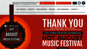 What Hotaugustmusicfestival.com website looked like in 2016 (8 years ago)