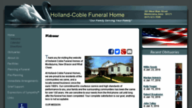 What Hollandcoblefuneralhomes.com website looked like in 2016 (8 years ago)
