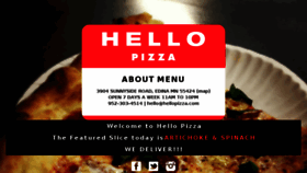 What Hellopizza.com website looked like in 2016 (8 years ago)