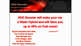 What Hho-booster.info website looked like in 2011 (13 years ago)