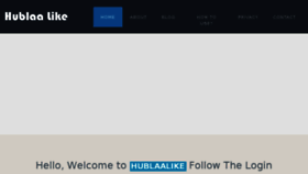 What Hublaalike.com website looked like in 2016 (8 years ago)