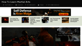 What Howtolearnmartialarts.com website looked like in 2016 (8 years ago)
