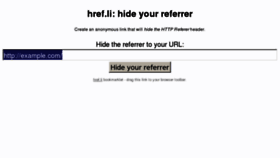 What Href.li website looked like in 2016 (8 years ago)