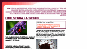 What Highsierraladybugs.com website looked like in 2016 (8 years ago)