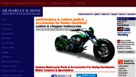 What Harleycustom.com website looked like in 2016 (8 years ago)