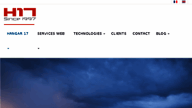 What Hangar17.com website looked like in 2016 (8 years ago)
