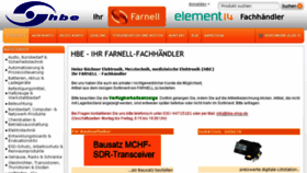 What Hbe-shop.de website looked like in 2016 (8 years ago)