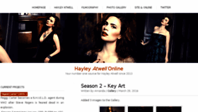 What Hayley-atwell.net website looked like in 2016 (8 years ago)