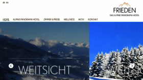 What Hotel-frieden.at website looked like in 2016 (8 years ago)