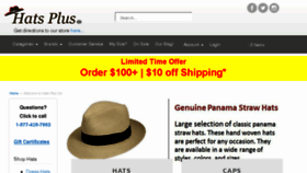 What Hats-plus.com website looked like in 2016 (8 years ago)