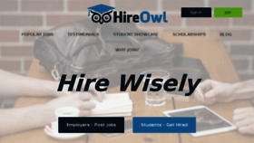 What Hireowl.com website looked like in 2016 (8 years ago)