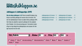 What Hittajulklappar.se website looked like in 2016 (8 years ago)