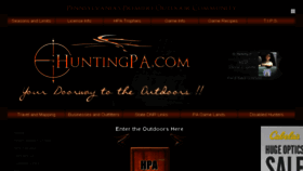 What Huntingpa.com website looked like in 2016 (8 years ago)
