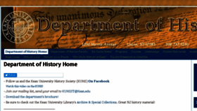 What History.kean.edu website looked like in 2016 (8 years ago)
