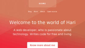 What Harikt.com website looked like in 2016 (8 years ago)