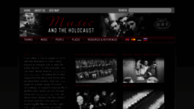 What Holocaustmusic.ort.org website looked like in 2016 (8 years ago)