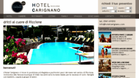 What Hotelcarignano.com website looked like in 2016 (8 years ago)